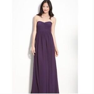 Jenny Yoo Plum Aiden Style 1282 Strapless Dress Sz 10